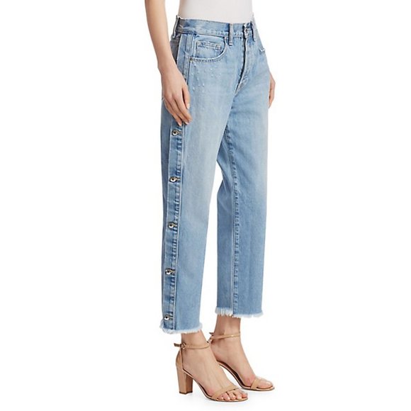 Jonathan Simkhai Manfriend Button Down Wide Leg Jeans - Picture 5 of 15